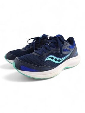Saucony Women's Cohesion 15 Navy Blue Teal Versarun Running Shoes 8